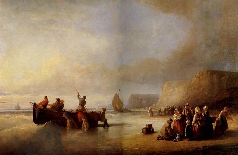 Delacroix Auguste Depart pour la peche china oil painting image